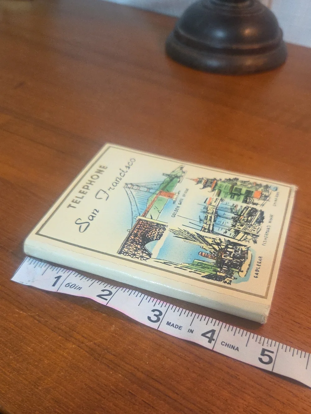 San Francisco Vintage RARE  Telephone Artwork POCKET Phone BOOK - Cream